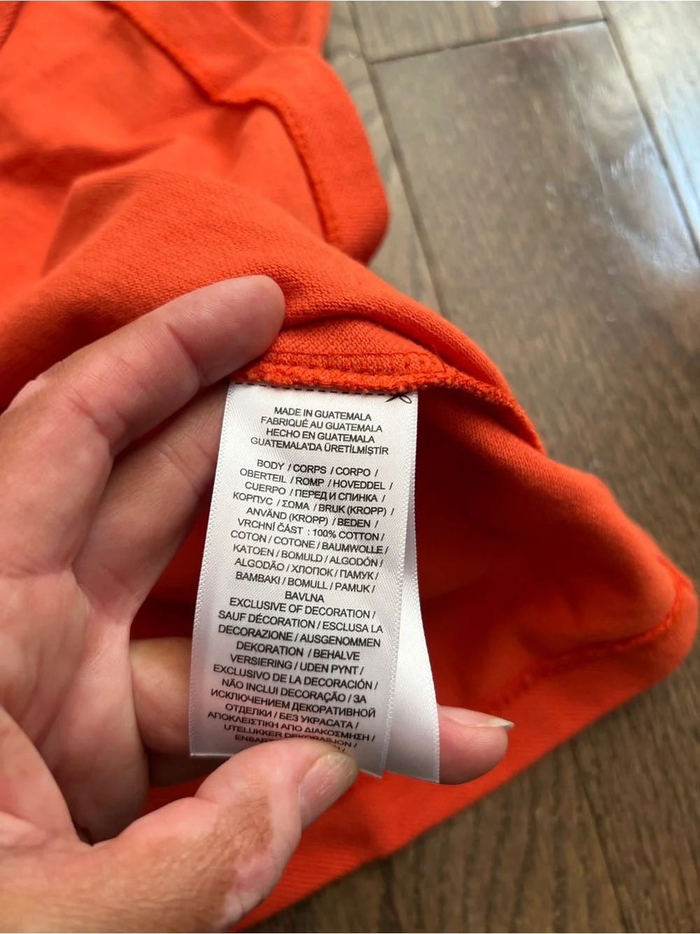 Ralph Lauren Orange Polo with Blue Pony Logo men’s small slim fit
